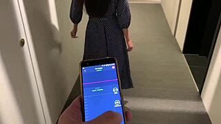 Risky Lovense Vibrator Orgasm at Bar