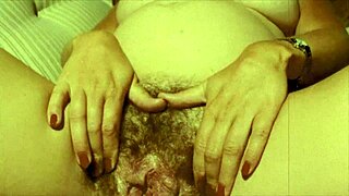 Vintage pregnant lesbians share intimate retro beaver moments