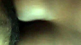 damn ebony teen sneaks curved monster cock while fam next door