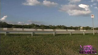 hey check out this all natural blonde babe flashin her shaved pussy in public spots everywhere