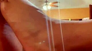 creamy ebony pussy drips during missionary with huge black cock