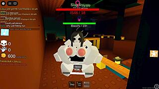 Two cute futanari bitches with big asses and tits play lesbian in roblox