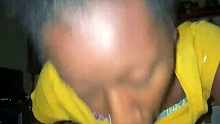 Ebony deepthroats monster BBC before bed blowjobs
