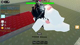 Two cute futanari bitches with big asses and tits play lesbian in roblox