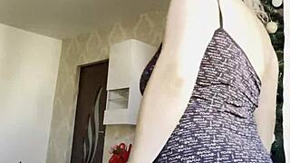 Blonde Big Tits Teen Fingers Pussy By Christmas Tree