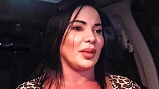 athletic milf driver sucks big cock clit in car outdoor ride