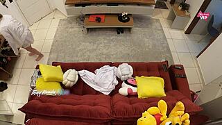 Hot Wife Tempts Delivery Boy Into Sofa Creampie Sex With Subtitles