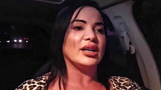 athletic milf driver sucks big cock clit in car outdoor ride