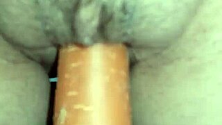 gretala squirts hard masturbating with huge carrot 😩💦🥒
