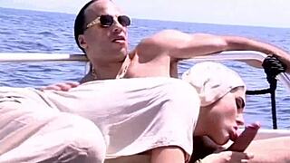 she gives a sloppy blowjob then gets fucked hard on the high seas