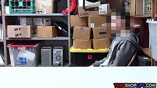 Mall Cop Milf Blackmails Young Stud for Secret Office Pounding