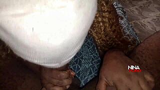 ebony chubby neighbor's tight wet pussy moans for cock in bathroom?