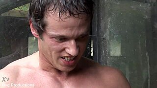 young slut takes two huge cocks deep in wild mmf forest threesome