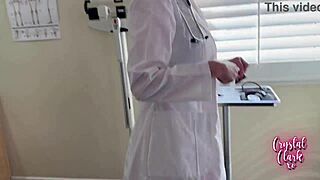 Curvy Cougar Doctor Wife Rides Buddy's Cock in Hospital Roleplay
