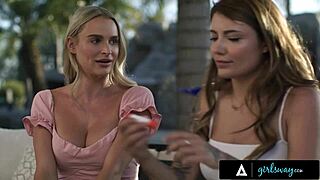 Busty Blondes Adria Rae Emma Hix Scissor Wildly