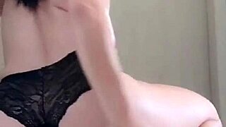 Bonita young Brazilian Milla Santiago the hot Japanese-lookalike milf masturbates sensually in dorm