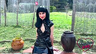 lucifera's tiny waist gets filled by two cocks in hot mmf lingerie threesome