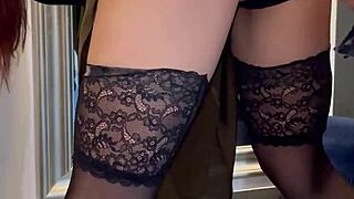 Horny Stockinged Secretary Fucked Raw By Muscular Boss's Huge Cock At Home