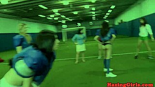 college sorority hazing turns to lesbo licks and humiliation on the soccer field group