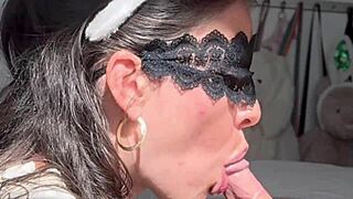 cute bunny girl sucks my huge cock deep begs tight pussy fuck cosplay