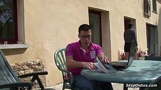 busty french milf's ass fucked raw in garden i swear