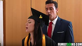 stepmom watches stepdad pound stepdaughter's tight pussy hungrily