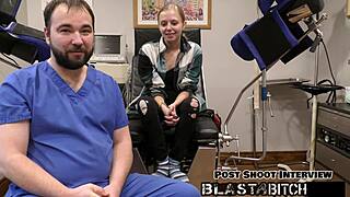 Ava Siren kneels for backstage pov face fuck ending in massive cum blast on her face