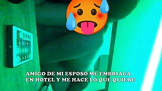 hey hubby your buddy took me to the hotel after the party and wrecked my tight ass on cam