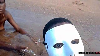  young ebony couple hits the beach for wet pussy pounding vacation