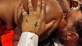 A beautiful bunny gets playfully dominated by easter bunny in fetish fun