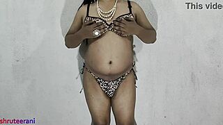 indian shemale rocks ANIMAL PRINT CROSSDRESSING SOLO big cock PART 1