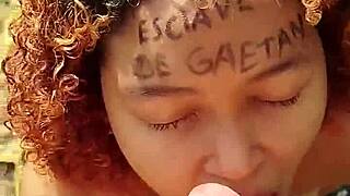 she drops to her knees for a risky beach blowjob then i blast her face