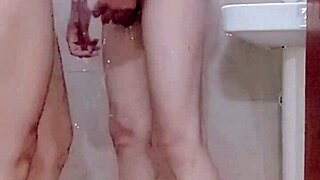 desi housewife bathes and fucks in bathroom closeup
