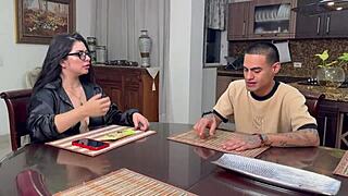 latina tetona sneaks to ride her stepson's best friend's huge bbc cowgirl style pounding her tight pussy doggystyle until cum