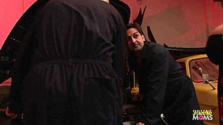 TWO BUSTY FAKE-TITTED MILFS TAKE ANAL AND DOUBLE PENETRATION IN GARAGE!