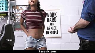 Caught Stealing? Officer Punishes Isla Biza With Hard Doggystyle And Cowgirl Ride!