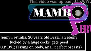 jenny pretinha's perfect tits bounce in 4 bbc anal dap