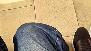 getting naked flashing monster cock while masturbating in public toilet 🚽🍆💦