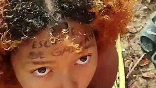 she drops to her knees for a risky beach blowjob then i blast her face