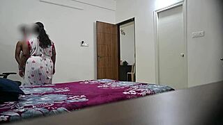 wife sucks fucks hard while maid cleans bedroom