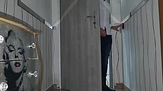 Sexy Italian nerd shakes ass rides huge cock roommate style?