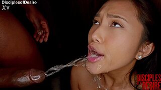 May Thai's TIGHT PUSSY Takes BBC ANAL Pounding and PISS Play!