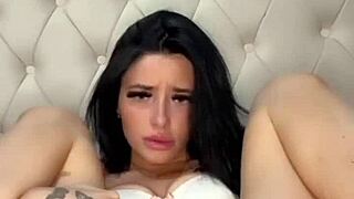 Teen exchange student masturbates solo