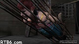 Four petite sluts caged roughly fucked pov orgasms!