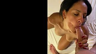 mature beauty's tits glazed with hot cumshot from old man's massive load 😍💦