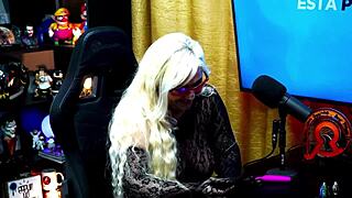ruan shoves vibrator on andressa sanchez milf's perky nipple she moans wild in sheer red podcast
