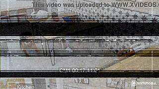 squirting brunette fucks roommate doggystyle close-up nearly caught by janitor part 1