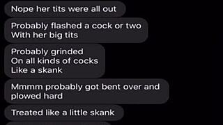 sexting wife sneaks out to tease hubby's buddies