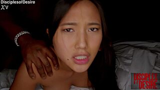 May Thai's TIGHT PUSSY Takes BBC ANAL Pounding and PISS Play!