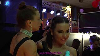 two cute european brunettes lick shaved pussies in luís garay's homemade lesbian scene